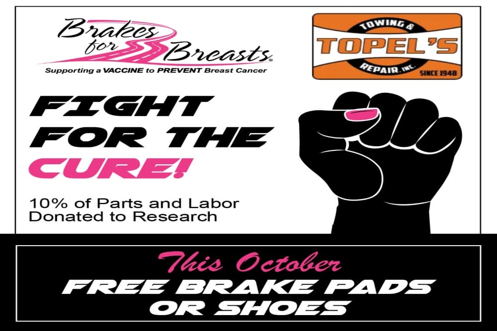 Lonsdale Auto Works banner for Brakes for Breasts fundraising event